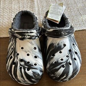 Crocs Black and White Clogs